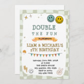 Einladung zum gemeinsamen Geburtstag von Lächeln (Vorne/Hinten)