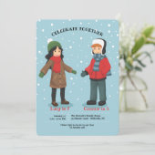 Einladung zum gemeinsamen Wintergeburtstag (Stehend Vorderseite)