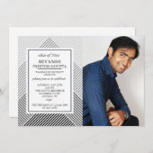 Einladung zum geometrischen Hintergrund-Foto (Vorne/Hinten)