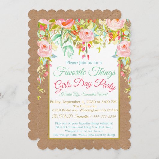 Einladung zum Girls Day (Vorne/Hinten)