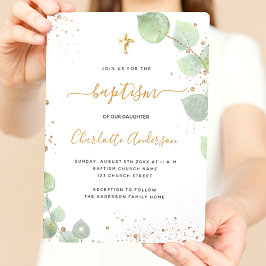 Einladung zum Glitzer von Eukalyptus-Gold