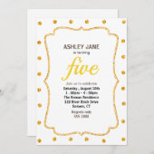 Einladung zum Gold Geburtstag (Vorne/Hinten)