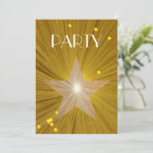 Einladung zum Gold Star "Party" (Stehend Vorderseite)