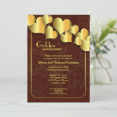 Einladung zum goldenen Hochzeitstag (Stehend Vorderseite)