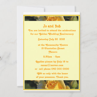 Einladung zum Goldenen Hochzeitstag