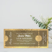 Einladung zum Goldenen Party (Stehend Vorderseite)