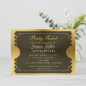 Einladung zum Goldenen Party (Stehend Vorderseite)