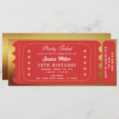 Einladung zum Goldenen Party (Vorne/Hinten)