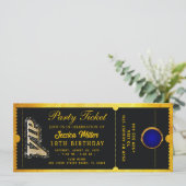 Einladung zum Goldenen Party (Stehend Vorderseite)