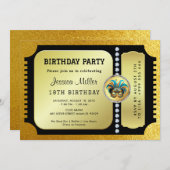 Einladung zum Goldenen Party (Vorne/Hinten)