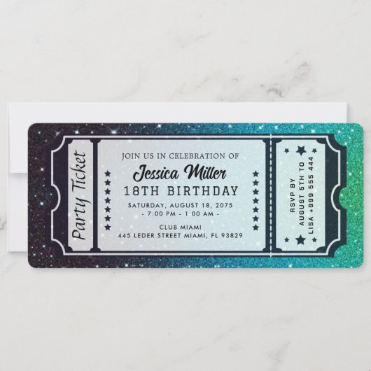 Einladung zum Goldenen Party (Vorderseite)