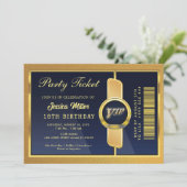 Einladung zum Goldenen Party (Stehend Vorderseite)