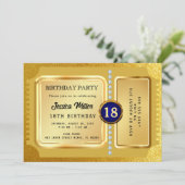 Einladung zum Goldenen Party (Stehend Vorderseite)