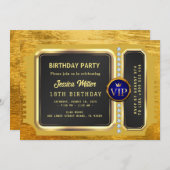 Einladung zum Goldenen Party (Vorne/Hinten)