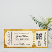 Einladung zum Goldenen Party (Stehend Vorderseite)