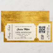 Einladung zum Goldenen Party (Vorne/Hinten)