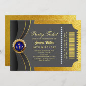 Einladung zum Goldenen Party (Vorne/Hinten)