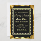 Einladung zum Goldenen Party (Vorderseite)