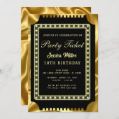 Einladung zum Goldenen Party (Vorne/Hinten)