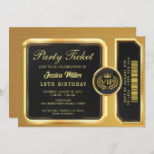 Einladung zum Goldenen Party (Vorne/Hinten)