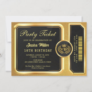 Einladung zum Goldenen Party