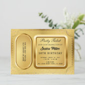 Einladung zum Goldenen Party (Stehend Vorderseite)