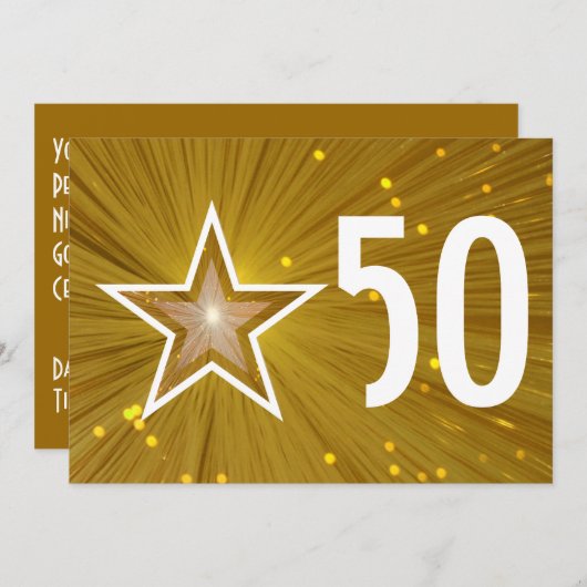 Einladung zum Goldenen Star "50"-Jubiläum (Vorne/Hinten)
