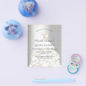 Einladung zum Goldkleid aus Quinceanera Flyer (Einzeln)