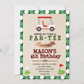 Einladung zum Golf Birthday (Vorderseite)