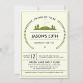 Einladung zum Golf Birthday Party (Vorderseite)