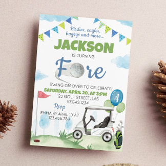 Einladung zum Golf Birthday Party