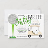 Einladung zum Golf Birthday Party (Vorderseite)
