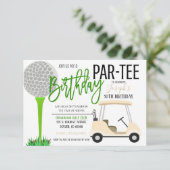 Einladung zum Golf Birthday Party (Stehend Vorderseite)