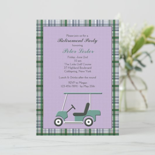 Einladung zum Golf Cart (Stehend Vorderseite)