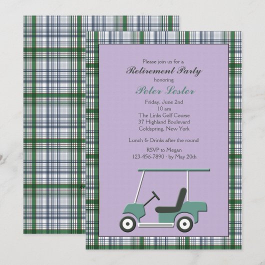 Einladung zum Golf Cart (Vorne/Hinten)