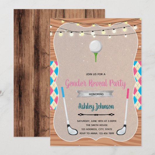 Einladung zum Golf-Gender (Vorne/Hinten)