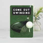 Einladung zum Golf-Thema (Stehend Vorderseite)