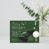 Einladung zum Golfspiel Postkarte (Stehend Vorderseite)