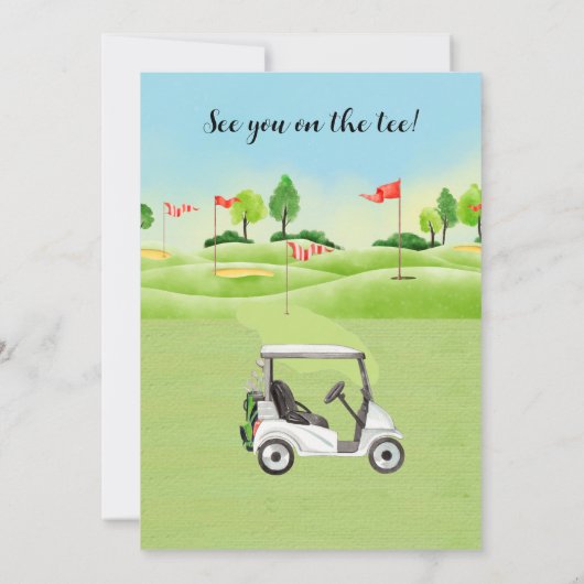 Einladung zum Golfturnier (Rückseite)