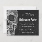 Einladung zum Gothic Skull Halloween-Party (Vorderseite)