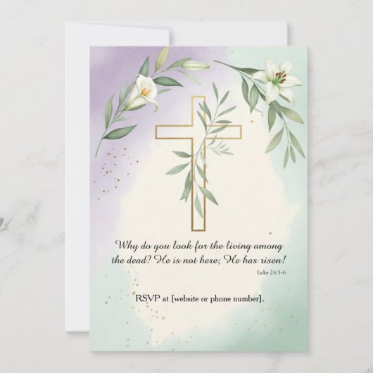 Einladung zum Gottesdienst (Rückseite)