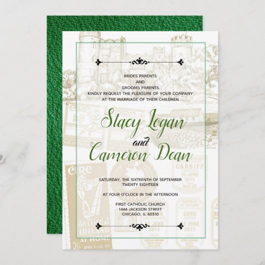 Einladung zum "Green Ireland Passport" (Vorne/Hinten)