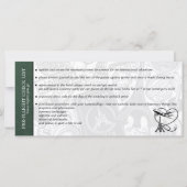 Einladung zum Green Paris Wedding Boarding Pass (Rückseite)