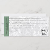 Einladung zum Green Paris Wedding Boarding Pass (Rückseite)