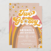 Einladung zum Groovy 2. Geburtstag (Vorne/Hinten)