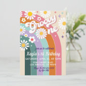 Einladung zum Groovy One 1. Geburtstag (Stehend Vorderseite)