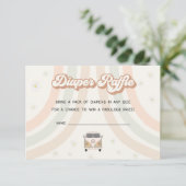 Einladung zum Groovy Retro 70er Diaper (Stehend Vorderseite)