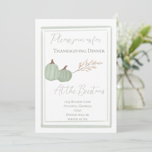 Einladung zum grünen Erntedank (Stehend Vorderseite)