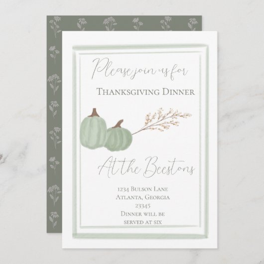 Einladung zum grünen Erntedank (Vorne/Hinten)