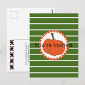Einladung zum grünen Halloween-Party Postkarte (Vorne/Hinten)